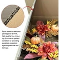 thumbnail image 4 of 24 Inch Pumpkin and Dahlia Fall Wreath with Magnolia Leaves and Ferns for Outdoor Front Door Thanksgiving Harvest Decoration Wall Hanging, 4 of 6