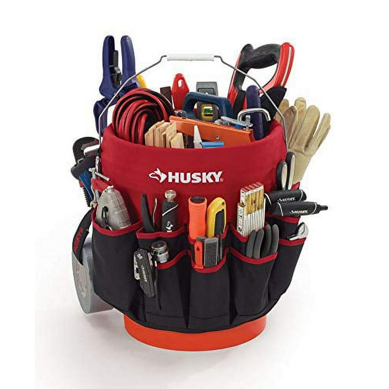 Readywares Waxed Canvas Tool Bucket Organizer, Heavy Duty with 58 Pockets,  Designed to Fit a Standard 5 Gallon Bucket
