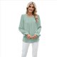 thumbnail image 2 of Blusa de Larga Abullonada para Mujer, Elegante, Informal, con Cuello Redondo, de , Holgada y Plisada. Judías M, 2 of 9