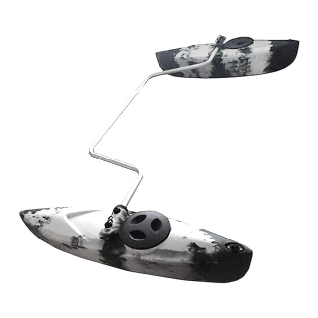 Accesorios de canoa estabilizador de kayak Instalación fácil con varilla de brazos de compinche kit de estabilizador de kayak para agua de bote remar negro