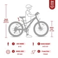 thumbnail image 2 of imerelez 24 Inch Mountain Bike - 6-Speed Shimano Gears, Steel Frame with Suspension Fork & Dual Disc Brakes,for Trail Riding,Red, 2 of 7