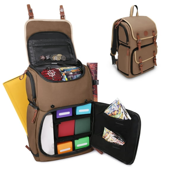 ENHANCE Full-Size Trading Card Storage Box Backpack for Playing Card Case - Card Binder Space