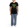 thumbnail image 4 of CafePress - Irish Erin Go Bragh Women's Dark Pajamas - Women's Short Sleeve Print T-Shirt and Pants Dark Cotton Pajama Set, 4 of 7