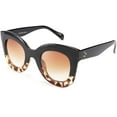 thumbnail image 1 of FEISEDY Retro Oversized Square Horn Sunglasses Semi Cat Eye Butterfly Glass Big Thick Bold Frame B2572, 1 of 6