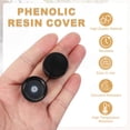 thumbnail image 4 of Uxcell 16 Pcs Cubierta de Resina Fenólica, Tapas de Tornillo de Sello de Polímero de 22 mm, Tapas de Repuesto de Plástico para Botellas de Químicos, Alimentos, Cosméticos, Negras, 4 of 7