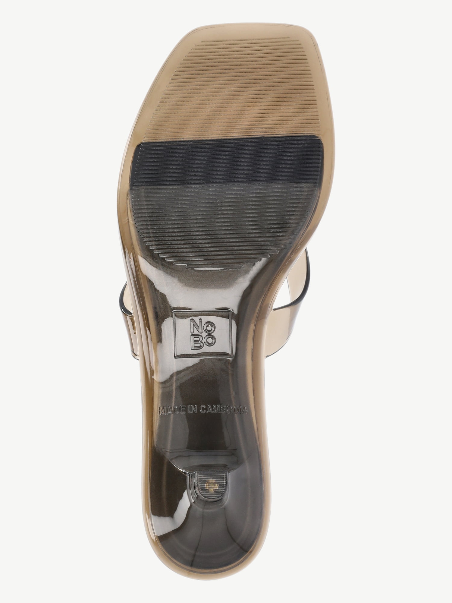 No Boundaries Women's Jelly Flip Flop Kitten Heel Sandals