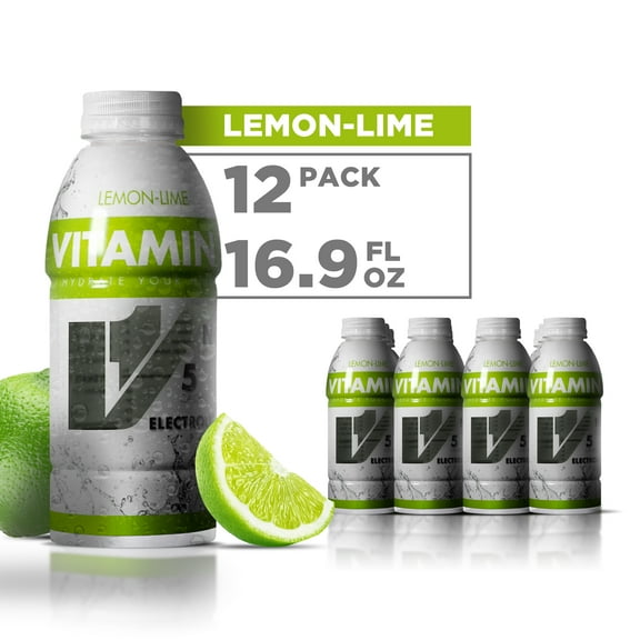 VITAMIN 1 Lemon Lime, Hydration Beverage, 16.9 Ounce (Pack of 12)