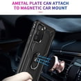 thumbnail image 4 of TJS Phone Case for Samsung Galaxy A03S, with [Tempered Glass Screen Protector] Impact Resistant Metal Ring Magnetic Support Kickstand Drop Protector Cover (Black), 4 of 8