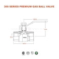thumbnail image 4 of Midline Valve T522224 Premium Brass Gas Ball Valve, with 2 in. FIP Connections, 4 of 4