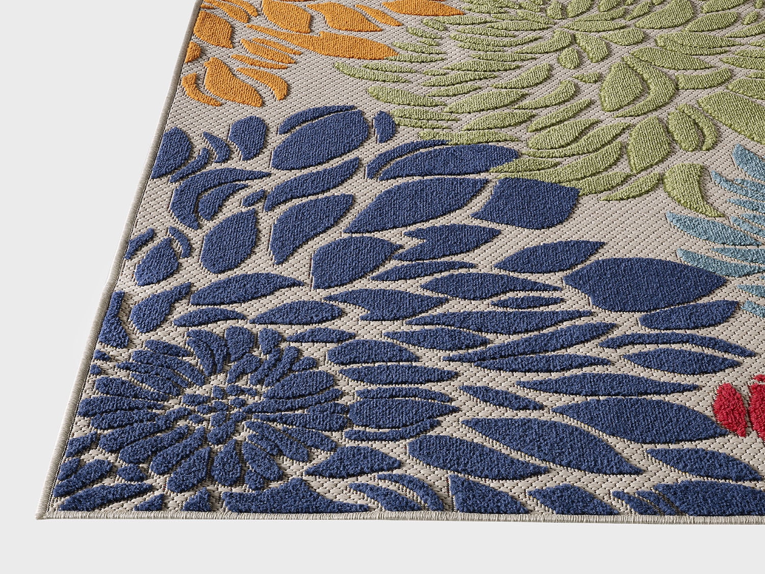 Loomaknoti Fontana Eshani 9' x 12' Floral Indoor/Outdoor Area Rug , Cream/Orange