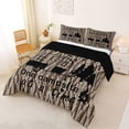 thumbnail image 2 of Erosebridal Cartoon Camping Car Full Size Comforter Sets 3 Pieces for Teens,Girls Boys Abstract Vintage Plants Texture Bedding Sets,Black Reversible,Microfiber Bedroom Decor, 2 of 6