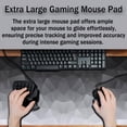 thumbnail image 4 of Computer Desk Mat XXL Mousepad Big Mouse Pad Gaming Desk Mats Office Pad Non-Slip Rubber Base Waterproof with Stitched Edges 35.4 X 15.7 for Game Office, White Grey Geometric, 4 of 7