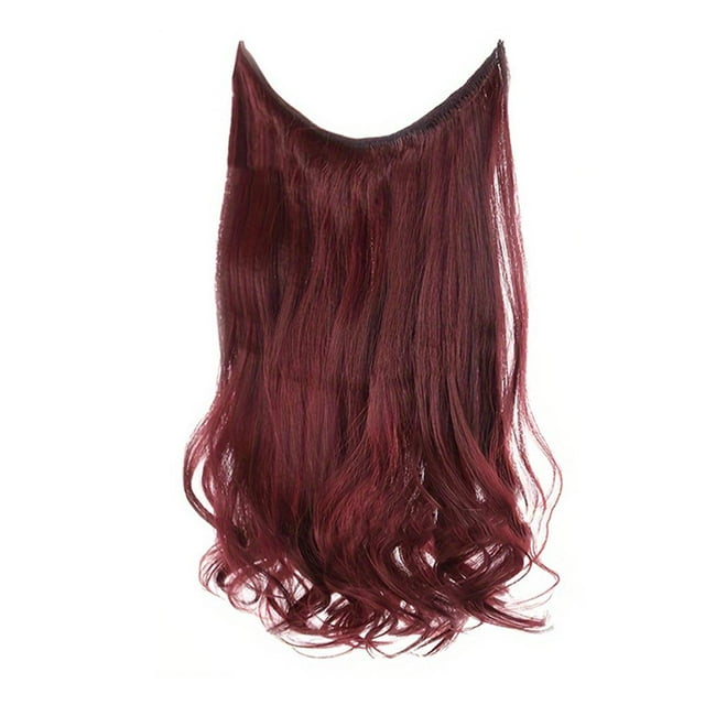 Synthetic V-shaped Long Curly Water Wave Clips In Hair Extensions Hair Piece