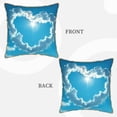 thumbnail image 3 of Susaid Heart Shaped Cloud Print Velvet Throw Pillow Covers Home Art Deco Pillowcase Square Pillow Case Cushion Cover for Bed Sofa Living Room Car Indoor and Outdoor-, 3 of 8