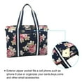 thumbnail image 3 of Mosiso Laptop Tote Bag (Up to 15.6 Inch),Canvas Classic Travel Shopping Carrying Shoulder Handbag Compatible Notebook/Ultrabook/Chromebook,Dark Blue, 3 of 7