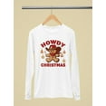 thumbnail image 3 of Howdy Christmas Cowboy Gingerbread Women's Long Sleeve, 3 of 4
