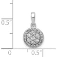 thumbnail image 4 of 14K White Gold 1/4Ct. Diamond Round Halo Cluster Pendant Made In India pm4751-025-wa, 4 of 5