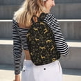thumbnail image 7 of Balery Christmas Gold Deers1 Vintage Canvas Backpack for Men and Women - Large Capacity, Durable Travel Laptop Bag for School, Work, Hiking, and Outdoor Activities, 7 of 7