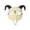 A003- Yellow, variant on Halloween and Party Supplies, Scary Halloween Mask, Mask for Masquerade Party, Scary Halloween, Gray Ram Demon Skull Dress Up Prop, 11X11 in Gothic Textured Halloween Mask with