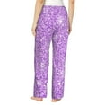 thumbnail image 3 of Junzan Lilac Glittering Women'S Pajama Pants Drawstring Comfy Sleep Bottoms With Pockets, 3 of 9