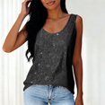 thumbnail image 2 of GPOECD Womens Summer Tank Tops Beaded Neck Sleeveless Blouse with Sparkly Design for Evening Wear Womens Camisole Black,XXL, 2 of 6