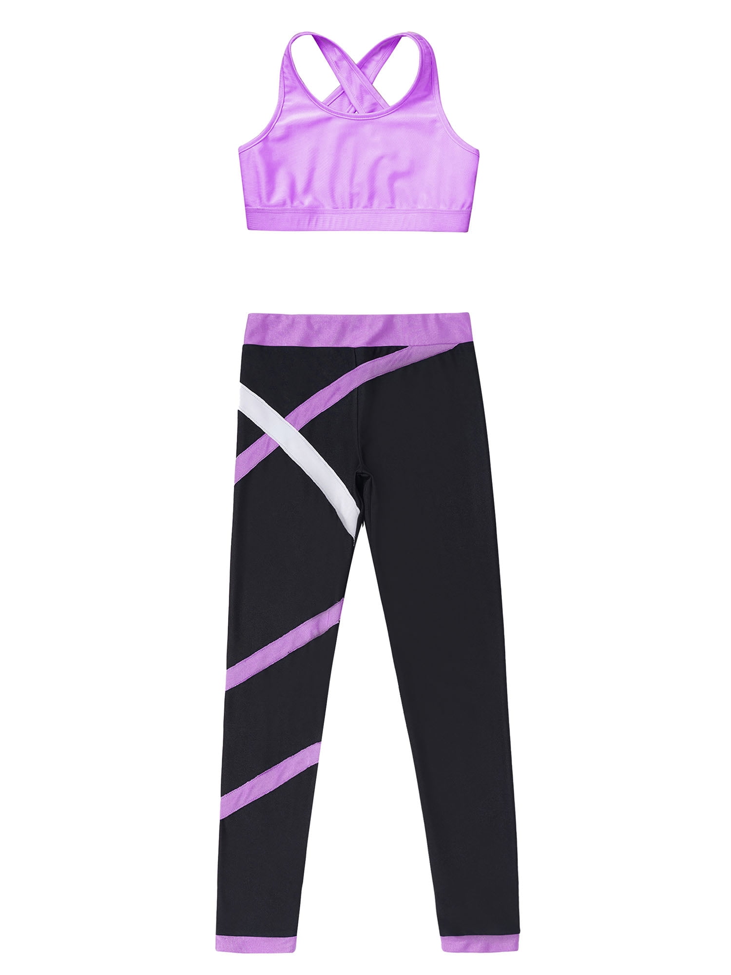 Ensemble Survêtement Camouflage Enfant 2 Pièces - Débardeur + Leggings - Pour Danse, Yoga, Sport Fille Ou Garçon - 6