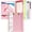 Pink, variant on Spiral Leather Clipboard Folio with Notepad (8.5 x 11''), 5 Folders with 10 Pockets, Storage Zipper Pouch, Pen Loop, 39 Stickers, Padfolio Organizer for Work School, Blue