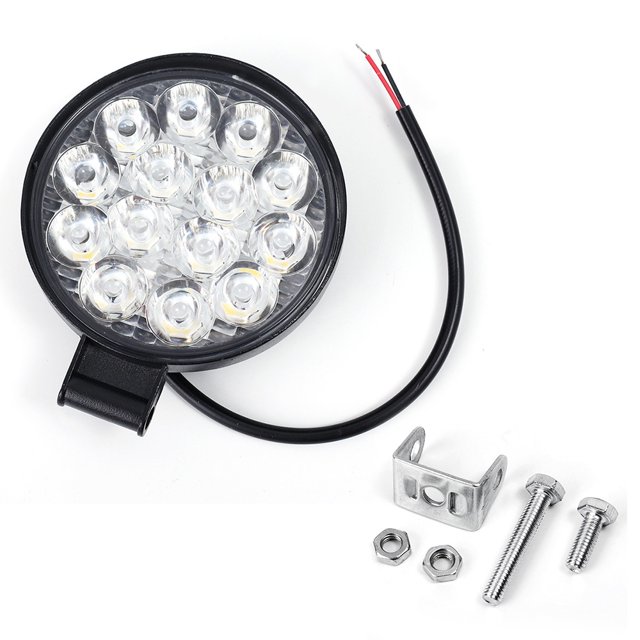 1 Pc Luz De Trabajo 14 Luces LED/42W Todoterreno Redondo Foco 24V Para Jeep Camión/Coche Tractor SUV ATV Barra Faros Delanteros huangjie unisex