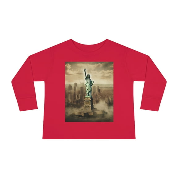 Statue of Liberty NYC Urban Wanderlust Toddler Long Sleeve Tee