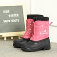 thumbnail image 4 of Dream Pairs Boys Girls Kids Warm Waterproof Snow Boots Winter Outdoor Snow Boots KSTAR FUCHSIA/MULTI Size 4, 4 of 5