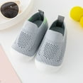 thumbnail image 2 of JDEFEG First Walking Shoes for Baby Girls Toddler Shoes Hollow Out Breathable Socks Shoes Soft Sole Non Slip Wear Out Toddler Floor Shoes Size 4 Shoes Boys Grey 12, 2 of 4