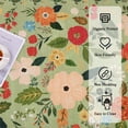 thumbnail image 3 of 3x5 ft Living Room Area Rug Machine Washable Boho Area Rug Non Slip Floral Vintage Low Pile Large Rug for Living Room, Bedroom, Farmhouse, Dining Room, Kids Playroom, 3 of 9