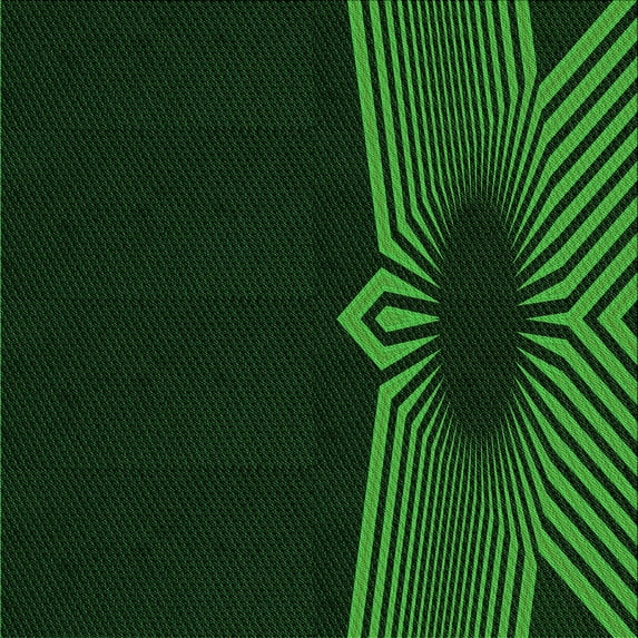 Ahgly Company Indoor Square Patterned Green Area Rugs, 4' Square