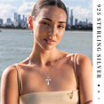 thumbnail image 3 of Coachuhhar Ankh Necklace 925 Sterling Silver Cross Pendant Necklace Amulet Protection Jewelry Opal Ankh Necklace Gifts for Women Men, 3 of 7