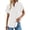 White, variant on FreshPretty Womens Button Down Shirts Ruffle Short Sleeve Loose Summer Tops Dressy Casual V Neck Business Work Blouses