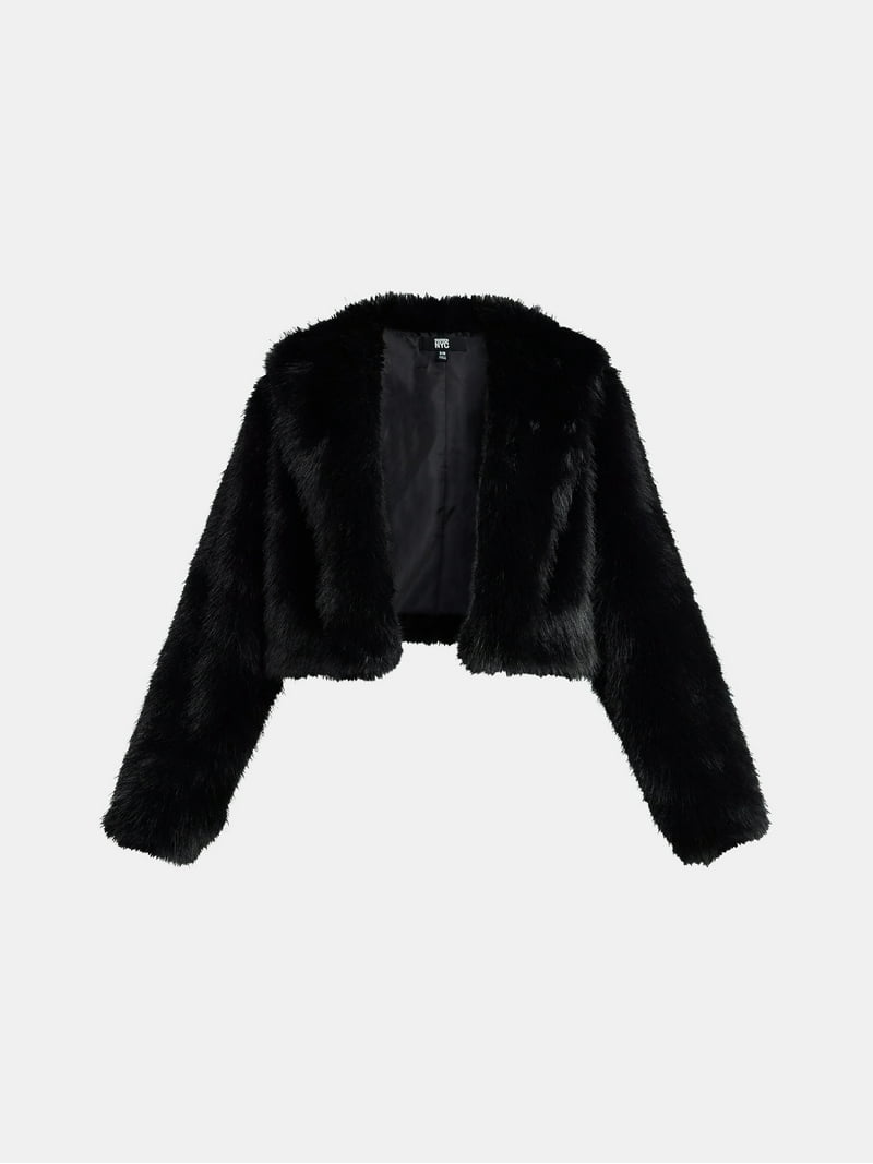 Madden NYC Women's Faux Fur Cropped Jacket, Sizes XXS-XXL