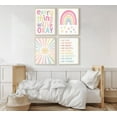 thumbnail image 4 of Aingg 4Pcs Pink Rainbow Wall Art Affirmations Girls Bedroom Wall Decor Kids Heart Picture Poster Unframed, 4 of 6