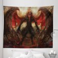 thumbnail image 1 of Fantasy Tapestry, Devil Shadow with Wings Primary Opponent of Rising Hell Afterlife Image, Fabric Wall Hanging Decor for Bedroom Living Room Dorm, 5 Sizes, Red Grey, by Ambesonne, 1 of 1