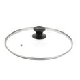 thumbnail image 2 of 11" Tempered Glass Lid for Frying Pan Pot, Clatine Replacement Cover with Black Knob Stainless Steel Rim for 11 inch Cookware, Skillets, Cast Iron, Cast Alluminium Pans, 28CM, 2 of 7