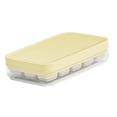 thumbnail image 4 of Bandeja para cubitos de hielo con tapa y recipiente, ahorradora de espacio portátil, máquina de hielo apilable para 15 rejillas amarillas, 4 of 9