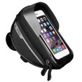 thumbnail image 1 of Sywqhk Alforja de tubo superior impermeable para teléfono con pantalla táctil y marco delantero para bicicleta (negro) Sywqhk Alta Calidad, 1 of 9