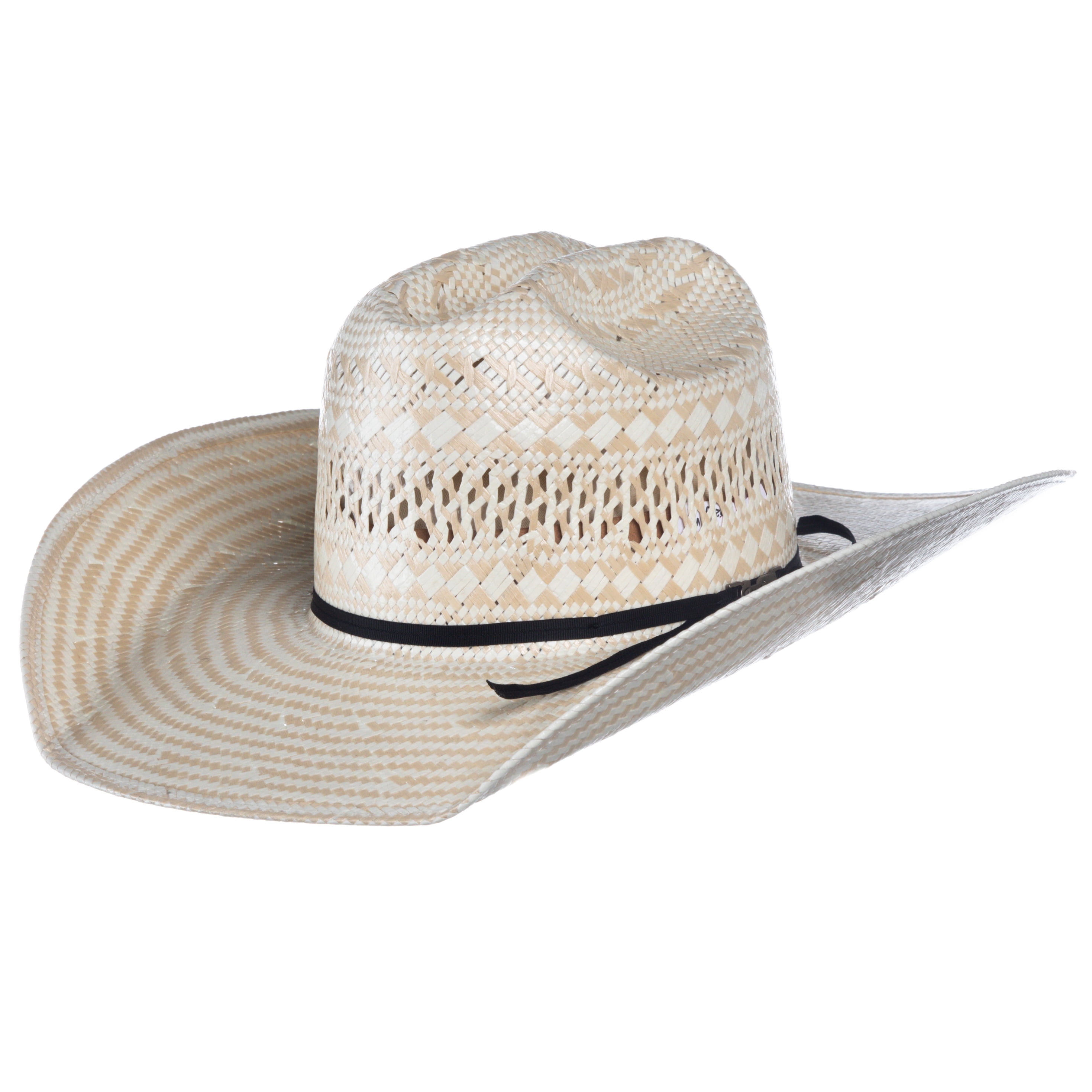 American Hats Mens American Hat Company Poli 845 4 1/2` Brim Open Crown Straw 67/8 Natural