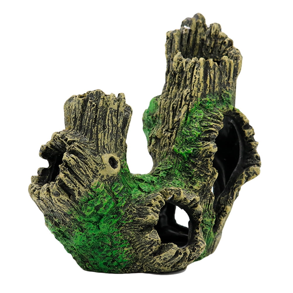 Aquarium Ornament Artificial Resin Coral Seaweed Shell Floating Moss