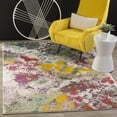 thumbnail image 2 of SAFAVIEH Watercolor Isabella Abstract Area Rug, Light Green/Rose, 6'7" x 9', 2 of 8