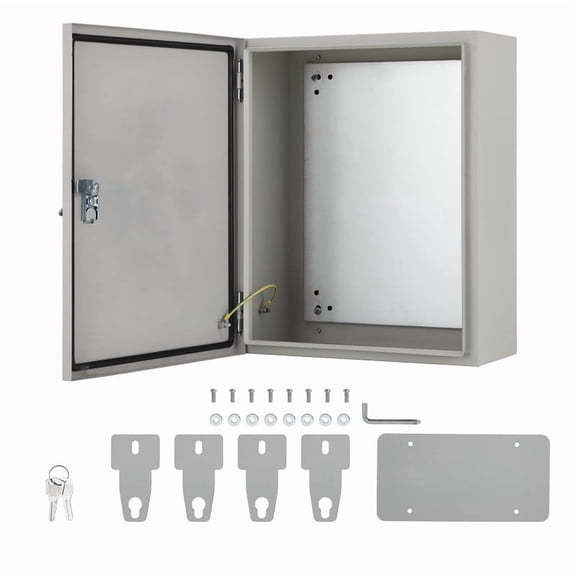 TROPOW Stainless Steel Outdoor Electrical Box – NEMA 4X, Waterproof, Dustproof, Lockable Junction Box with Mounting Plate & 2 Keys – IP66/IP67 Rated – Electrical Box for Indoor/Outdoor Use