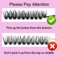 thumbnail image 2 of Extensión de pestañas LAUBESS Cluster Lashes, 240 unidades, 40 D, rizo, 2 of 7