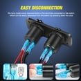 thumbnail image 5 of Nilight Dual USB QC 3.0 USB Charger and Cigarette Lighter Power Socket Pre-Wired, Black, 5 of 8