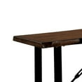 thumbnail image 2 of Rectangular Metal Frame Bench with Wooden Seat Black and Brown - Saltoro Sherpi, 2 of 5