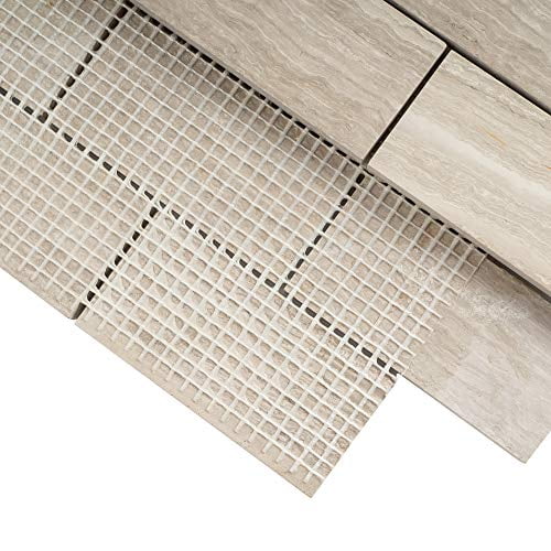 TWOBEG-01 2x4 Wooden Beige Brick Subway Tile Marble Mosaic Sheet-Kitchen and Bath backsplash Wall Tile,Floor Tile