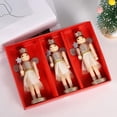 thumbnail image 3 of Juego de adornos de Cascanueces de madera delicada de 12cm, 3 uds., decoración de fiesta temática de Navidad para Festival dorado CUTICAT cascanueces soldado, 3 of 7